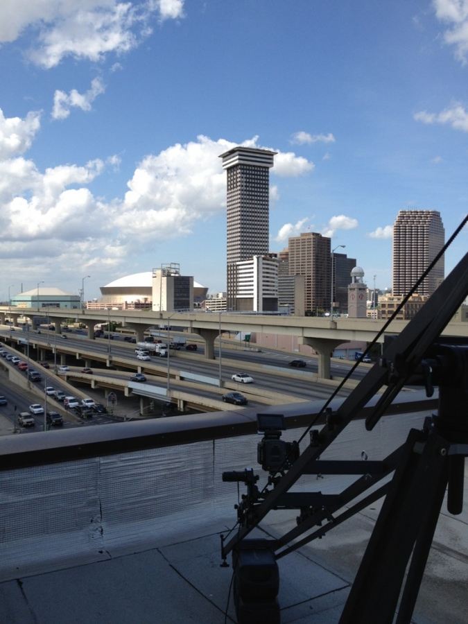 [Image: Image by @Jeremiahfry - Crazy enough to bring @KesslerCrane jib on top the NODC roof with the RED Scarlet for an awesome timelapse? #yep on Propic]