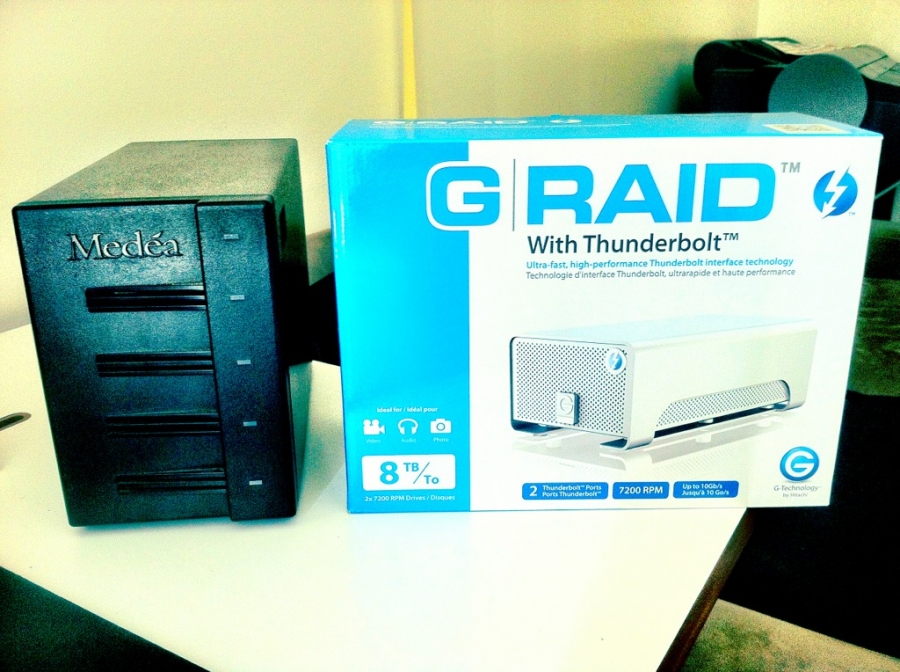 [Image: Image by @AlexBuono - Drive on left: old Medea from 90s, $4k for 36GB. Drive on right: new GTech 8TB Thunderbolt; 1/4 price, 220x more space! on Propic]