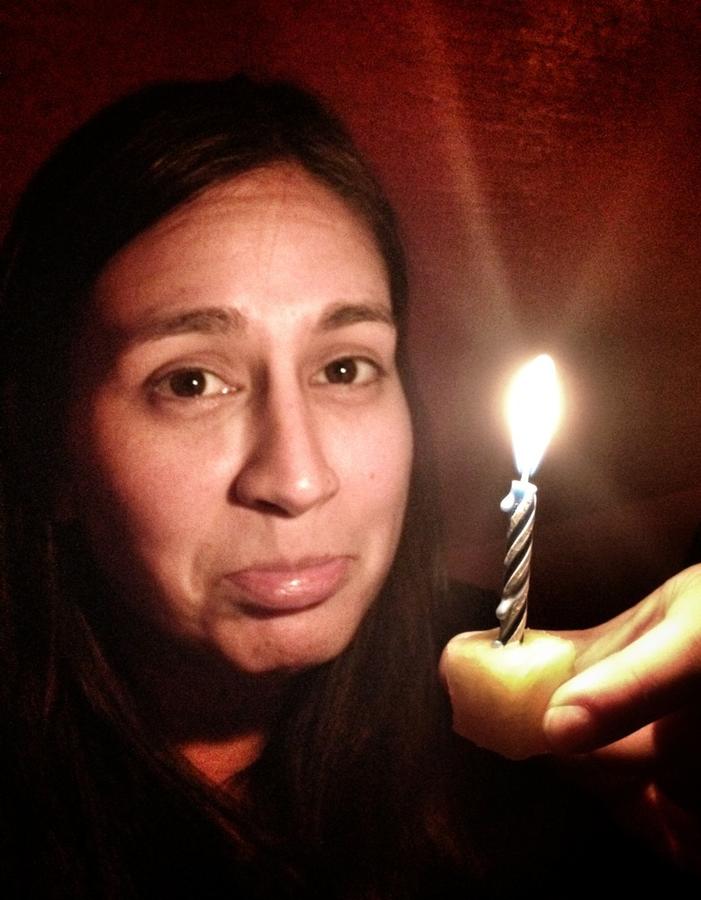 [Image: Image by @PhilipBloom - Poor old @cristinavaldivi ! She got the world's smallest birthday cake!! on Propic]