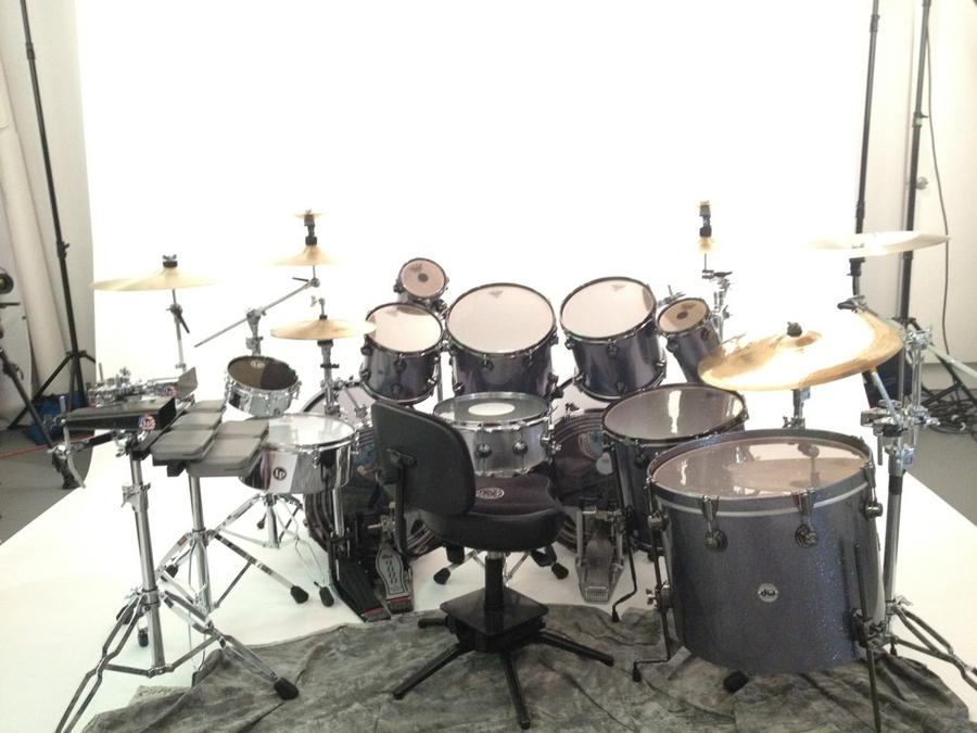[Image: Image by @goforjared - Getting ready to shoot a little thing for @lppercussion on Propic]