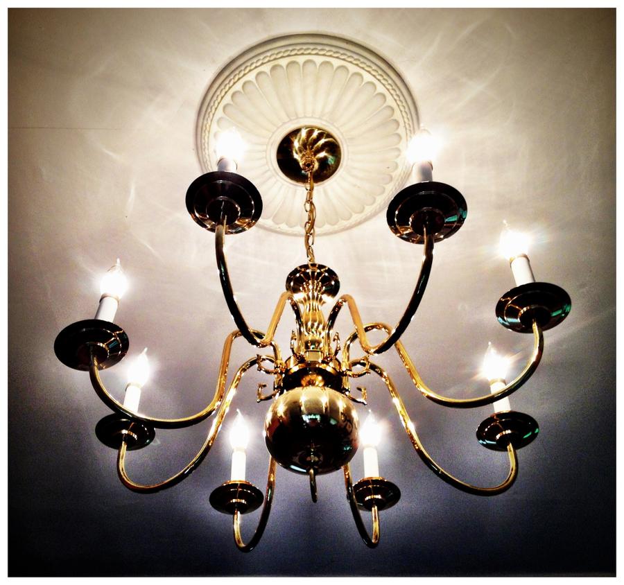 [Image: $10 Chandelier by @LordOfVisions - I am Mr. Fix It today. Just installed $10 chandelier found in a thrift shop. Not bad if I do say! on Propic]