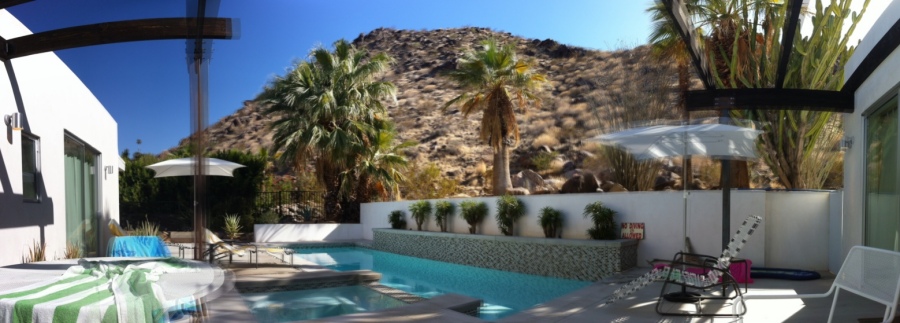 [Image: Photo by @drkanab - Beating the heat Palm Springs style with this boss level pool :D on Propic]