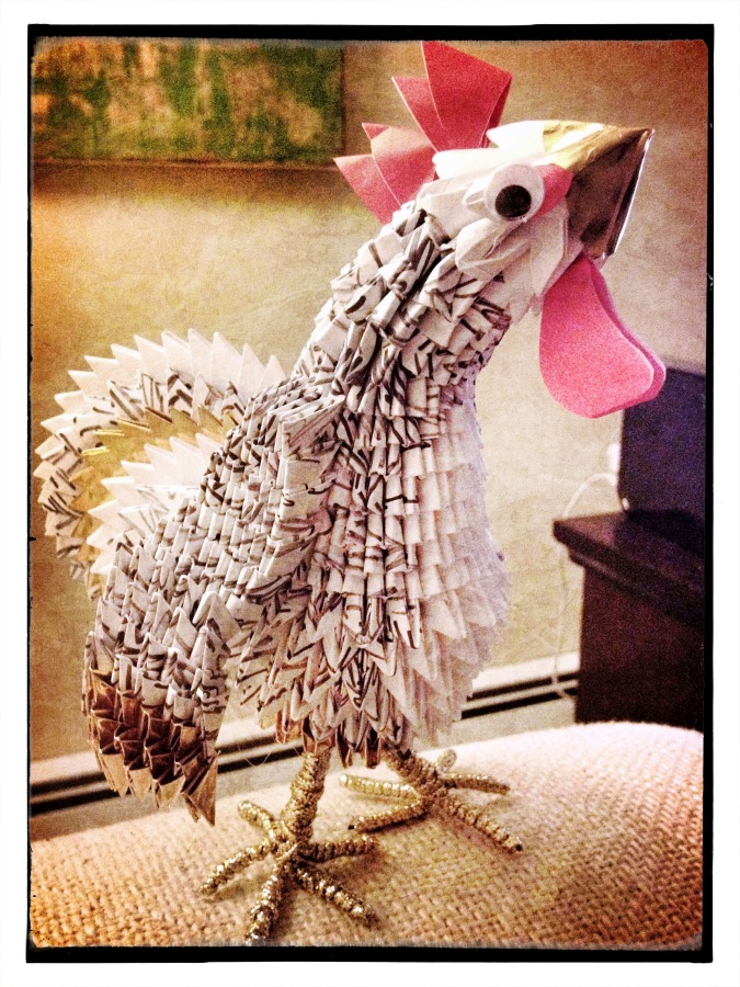 [Image: Photo by @MissHBomb - My latest 3D #Origami model is complete. Say hello to Red. :) on Propic]