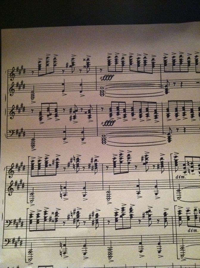 [Image: Image by @KrishanBansal - Rachmaninov’s Prelude in c#! 4 staves of madness and quadruple sforzandos! on Propic]
