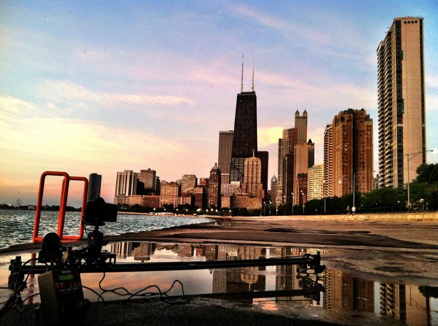 [Image: Image by @EricHinesPhotos - Shooting sunrise this morning in Chicago on the @KesslerCrane Shuttle Pod Mini. on Propic]